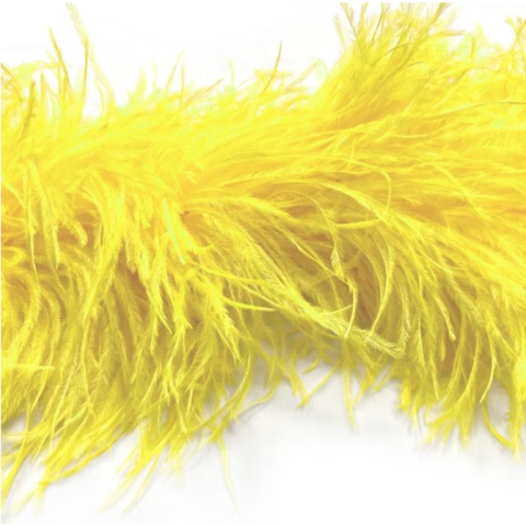 Feather boa sassy yellow